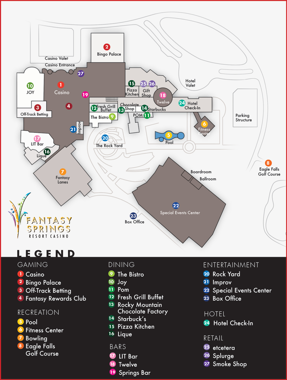 Springs Resort Casino Special Events Center Seating Chart